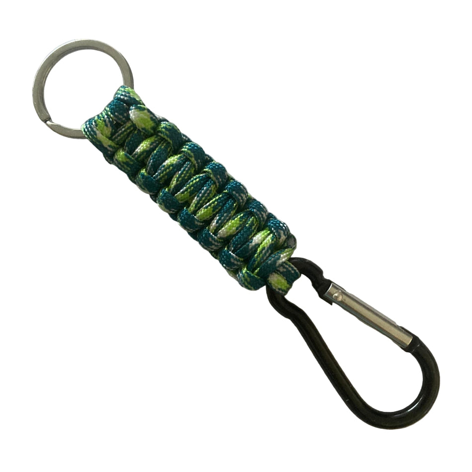 Paracord Box Knot Lanyard Keychain With Carabiner Clip