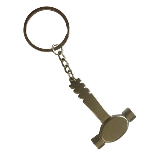 Metal keychain with a tool attachment