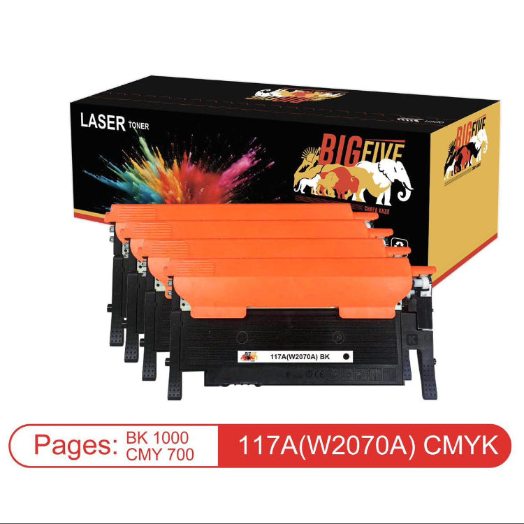 BIG FIVE Compatible Toner For HP 117A | W2070A, W2071A, W2072A, W2073A