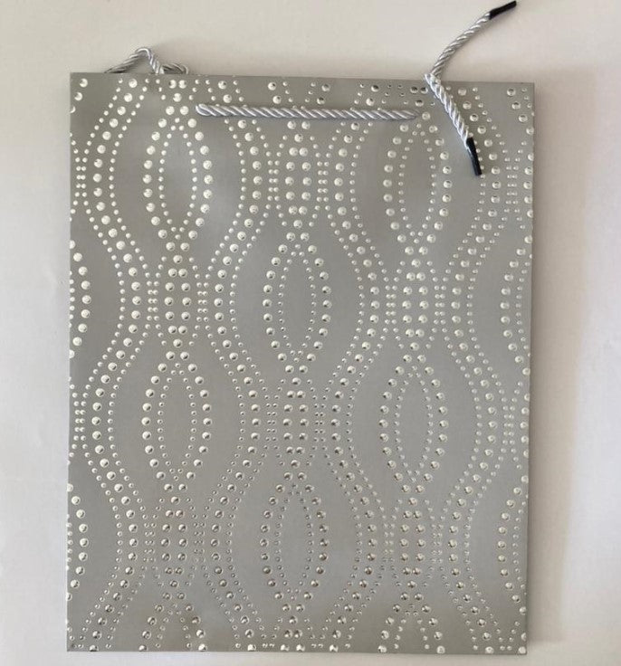 Silver Foil Drop Waves Gift Bag Large | Gift bags in Dar Tanzania
