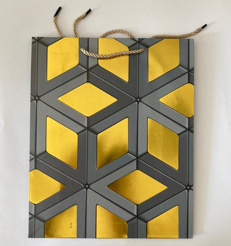 3D tiles Gold Gift Bag Large | Gift bags in Dar Tanzania