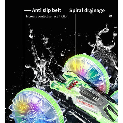 AMPHIBIOUS, Double-sided Flip, Remote Control RC Stunt Car