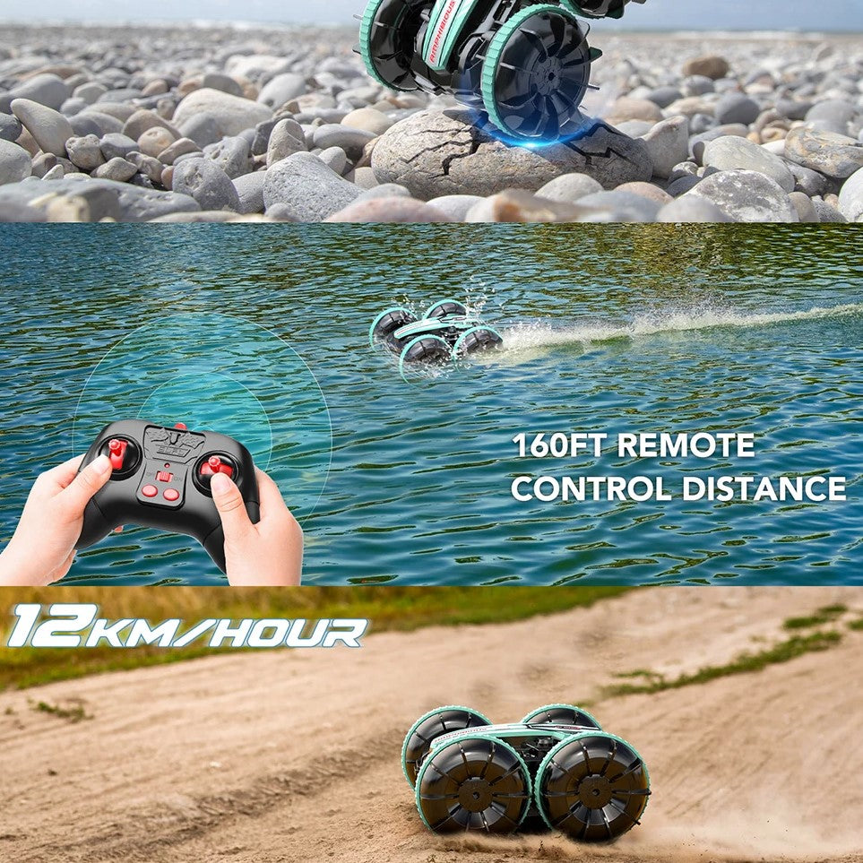 AMPHIBIOUS, Double-sided Flip, Remote Control RC Stunt Car