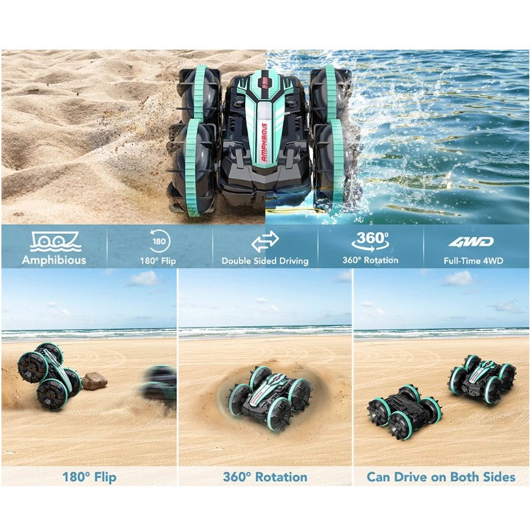 AMPHIBIOUS, Double-sided Flip, Remote Control RC Stunt Car