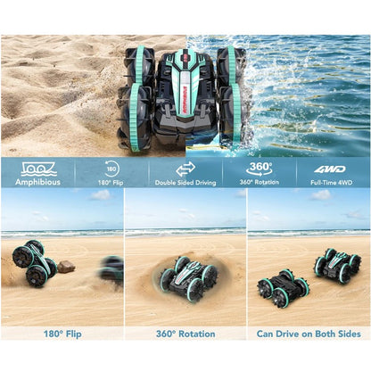AMPHIBIOUS, Double-sided Flip, Remote Control RC Stunt Car