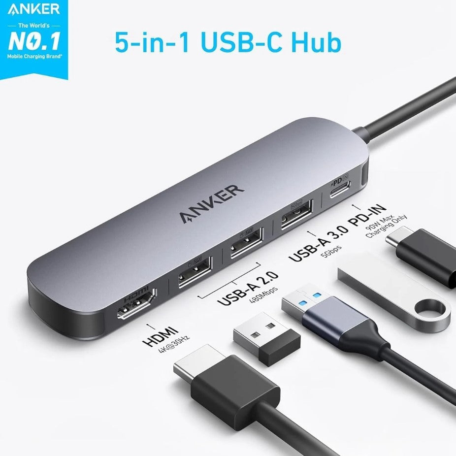 ANKER, 5 in 1 USB-C, 4k HDMI, USB-A Hub USB Adapter in Dar Tanzania