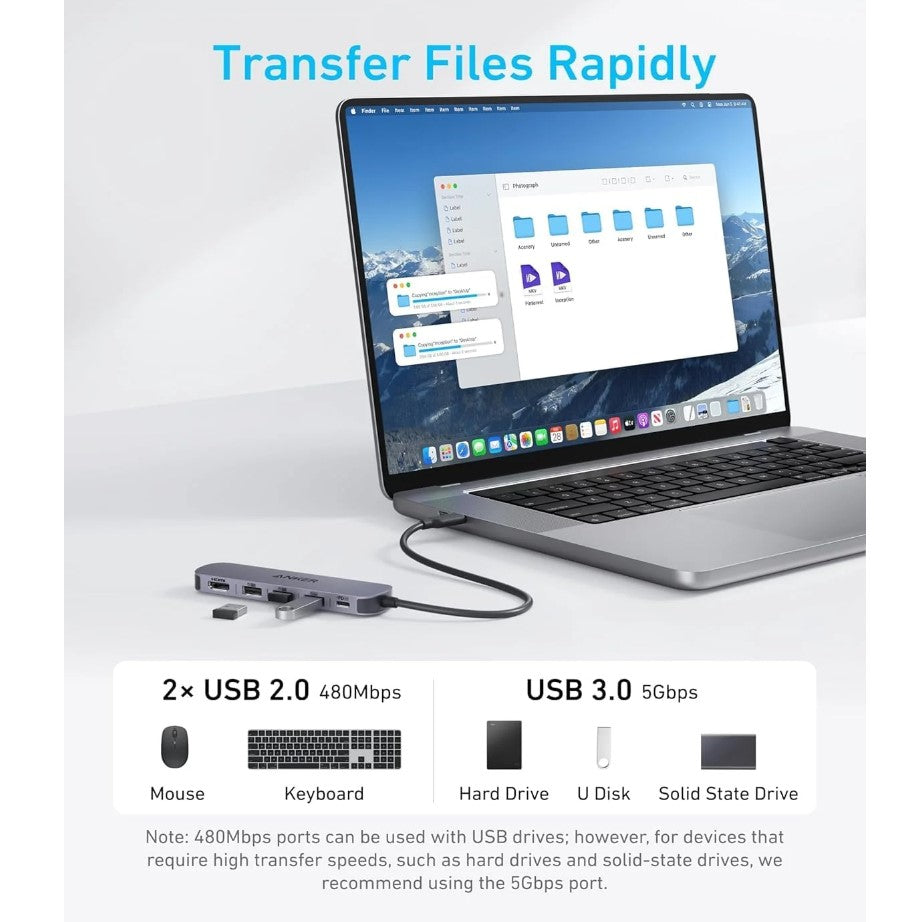 ANKER, 5 in 1 USB-C, 4k HDMI, USB-A Hub USB Adapter in Dar Tanzania