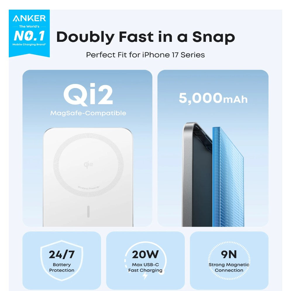 ANKER Nano, Slim MagGo Battery, 5,000mAh Power Bank in Dar Tanzania