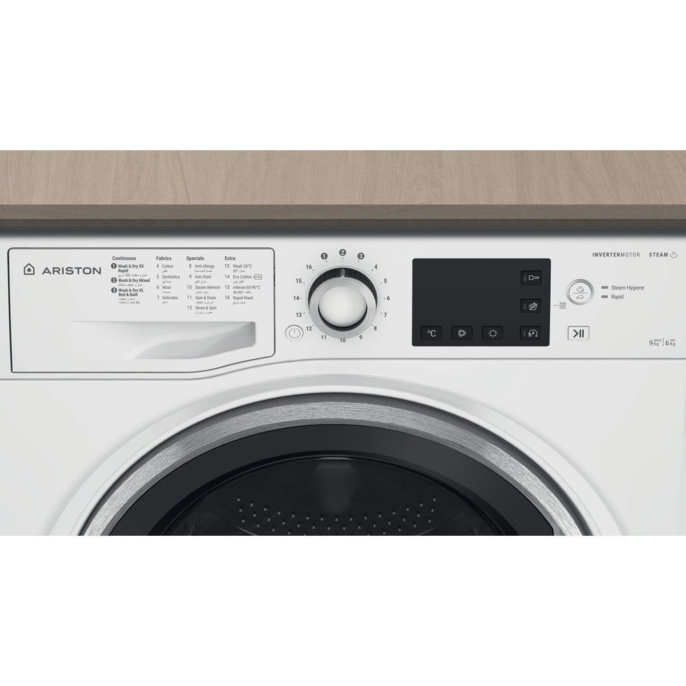 ARISTON 9 Kg Automatic Washer And 6 Kg Dryer Machine NDB96S-GCC