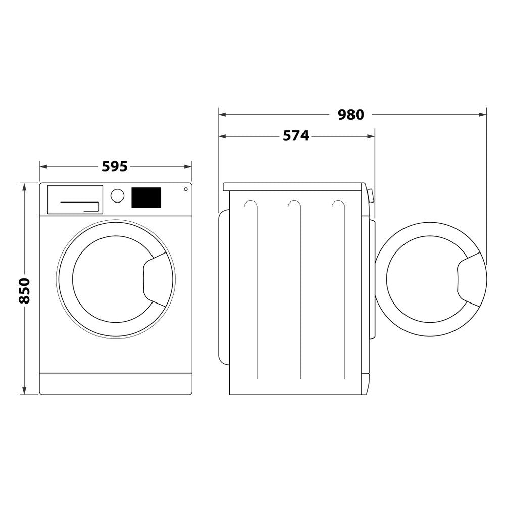 ARISTON 9 Kg Automatic Washer And 6 Kg Dryer Machine NDB96S-GCC