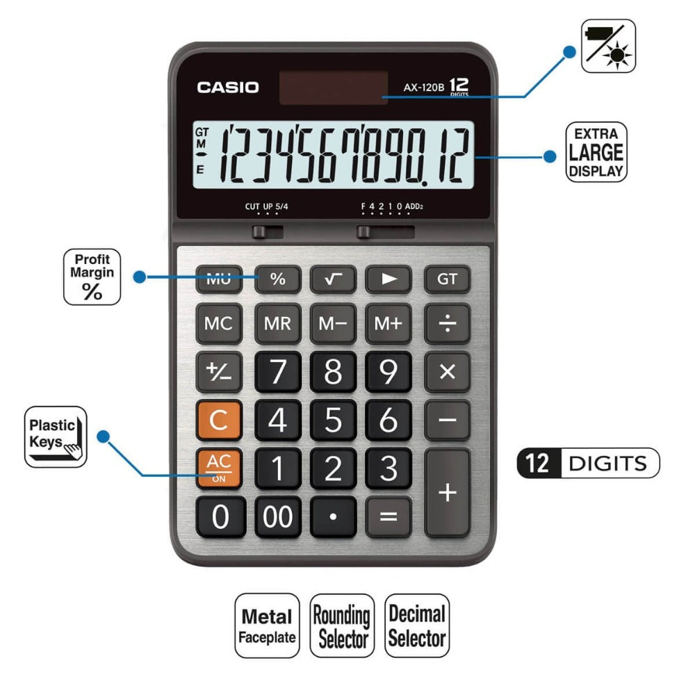 CASIO 12 Digit Calculator AX-120B | Calculators in Dar Tanzania