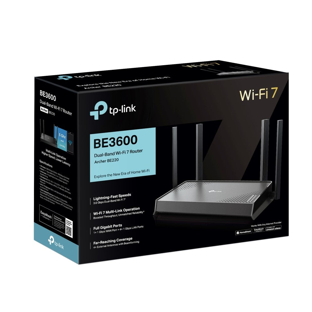 Tplink Archer BE220, BE3600 Wi-Fi 7 Wireless Router | Tanzania