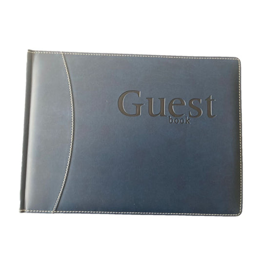 Blue Leather Guest Book | Guest Books in Dar Tanzania