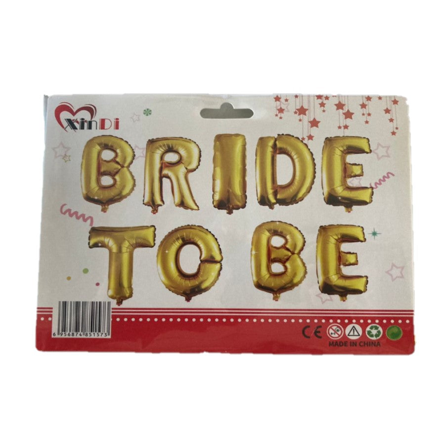 Gold 16 Inch Bride to be Alphabet Balloons in Dar Tanzania 