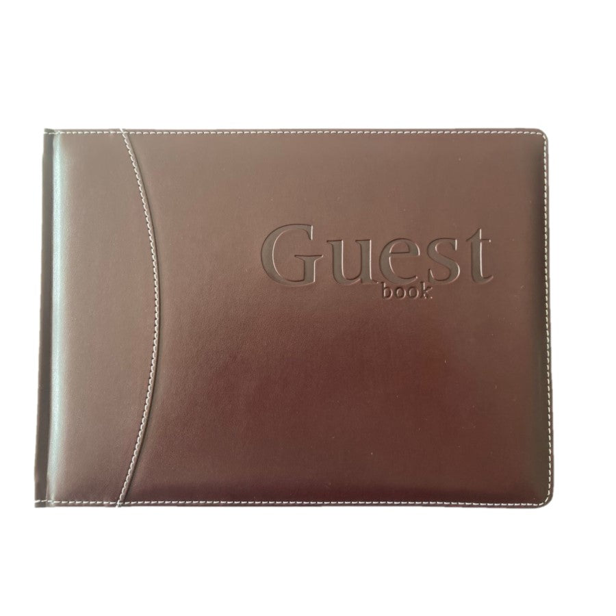 Brown Leather Guest Book | Guest Books in Dar Tanzania