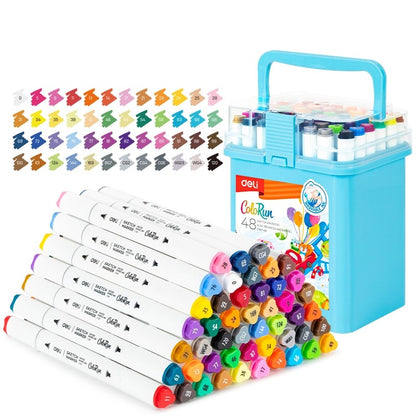 DELI ColoRun 48pc Sketch Markers | Colouring markers in Tanzania