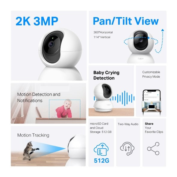 TP-LINK TAPO C210 Pan/Tilt Security Wi-Fi IP Camera in Dar Tanzania