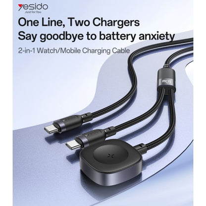 YESIDO USB-C, USB-C to iP Watch, 1.2m, 60W Fast Charging Cable CA136C