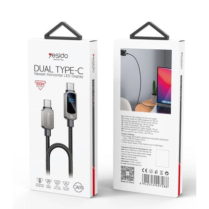 YESIDO Type-C to Type-C, PD 100W Fast Charging Cable CA179 | Tanzania