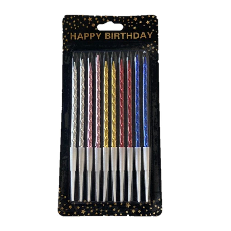 Metallic Spiral Birthday Candle 10ps | Cake candles in Dar Tanzania