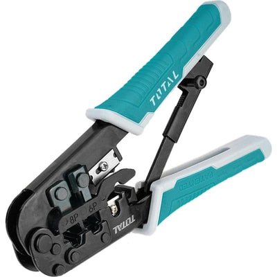 TOTAL Modular Plug RJ45 Ethernet Cable Stripping and Crimping Tool