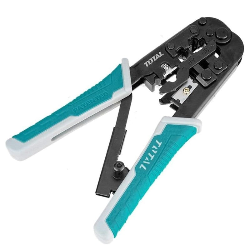 TOTAL Modular Plug RJ45 Ethernet Cable Stripping and Crimping Tool