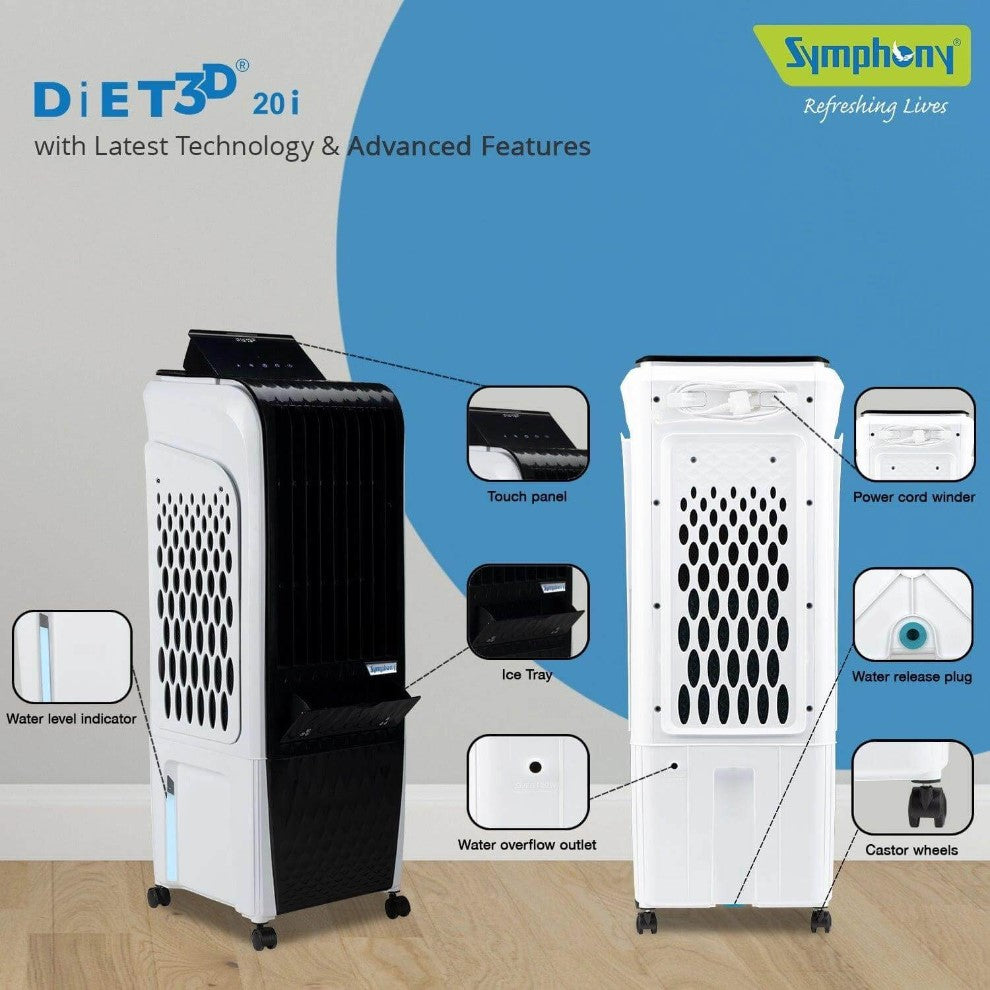 SYMPHONY DIET 3D 20i 20L Tower Air Cooler | Air Cooler in Dar Tanzania