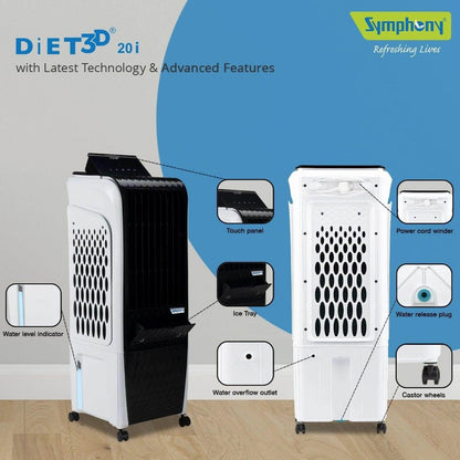 SYMPHONY DIET 3D 20i 20L Tower Air Cooler | Air Cooler in Dar Tanzania