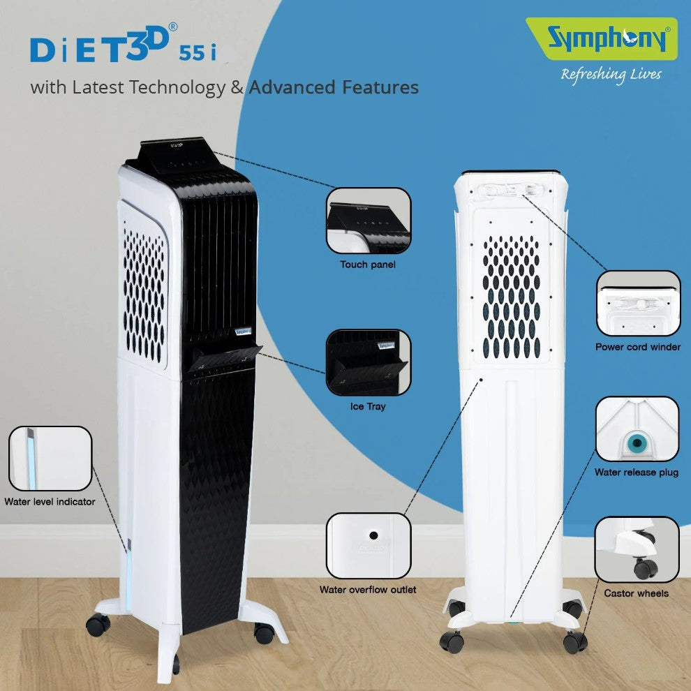 SYMPHONY DIET 3D 55i 55L Tower Air Cooler | Air Cooler in Dar Tanzania