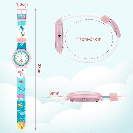 Girls Pink Blue Dolphin Silicone Watch | Kids watches in Tanzania 