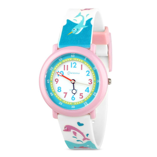 Girls Pink Blue Dolphin Silicone Watch | Kids watches in Tanzania 