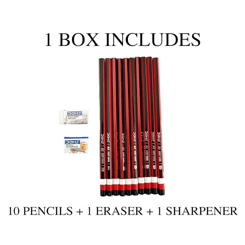 DOMS A1 Deep Dark HB Pencils, 12pc Pack | DOMS Tanzania