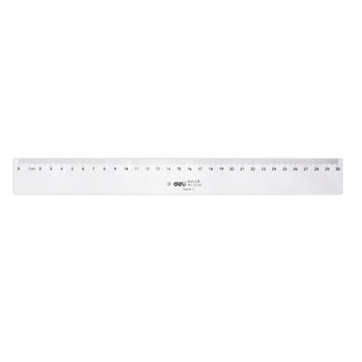 DELI 30cm Transparent Ruler | School stationery in Dar Tanzania