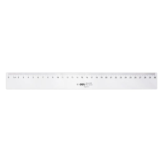 DELI 30cm Transparent Ruler | School stationery in Dar Tanzania