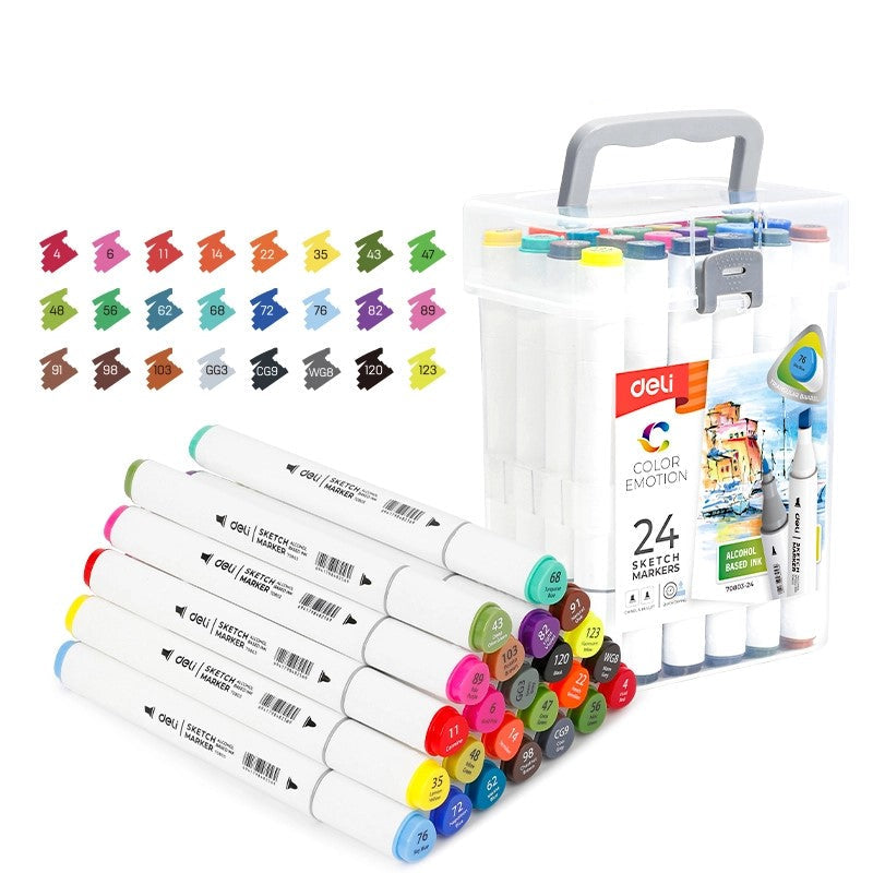 DELI Color Emotion 24pc Sketch Markers | Colouring markers in Tanzania