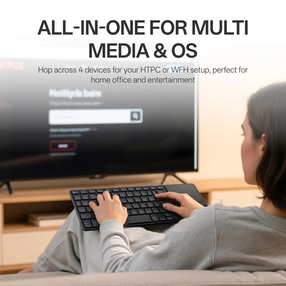 RAPOO E900T Bluetooth/ Wireless, Multi-mode Keyboard With Touchpad