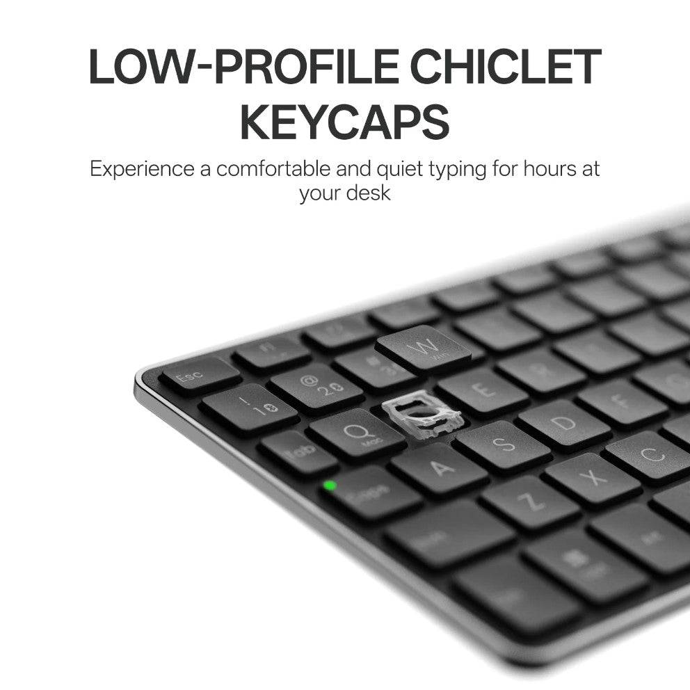 RAPOO E900T Bluetooth/ Wireless, Multi-mode Keyboard With Touchpad