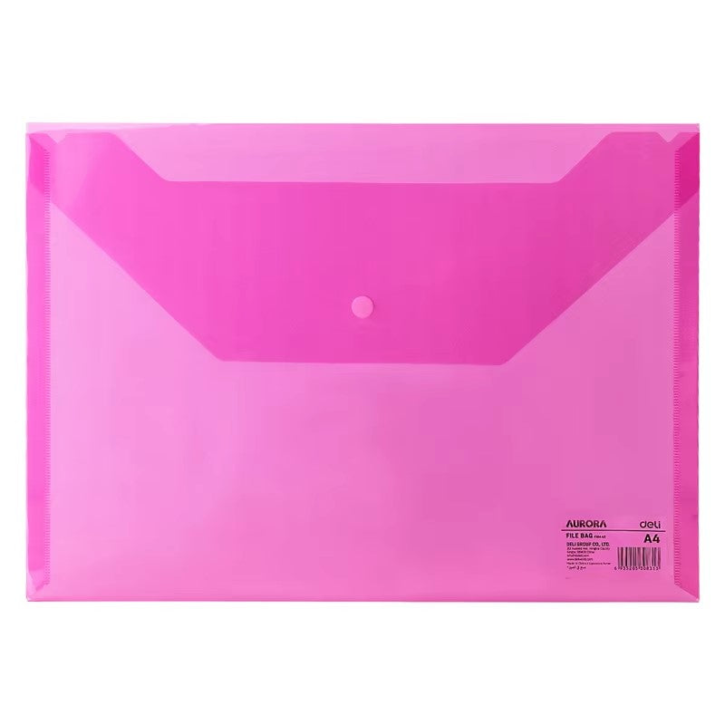 DELI A4 Pink Plastic Folder With Button | Folder in Dar Tanzania ...