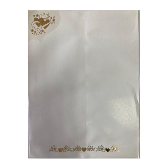 Invitees Gold Heart Cream Glossy Envelope 6x 8 Inch | Tanzania