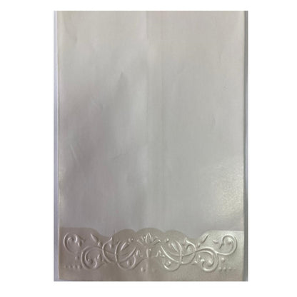 Invitees Floral Emboss Design Cream Glossy Envelope 6x8Inch | Tanzania