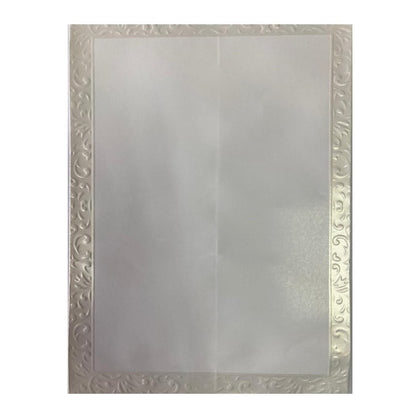 Invitees Floral Emboss Border Cream Glossy Envelope 6x9Inch | Tanzania