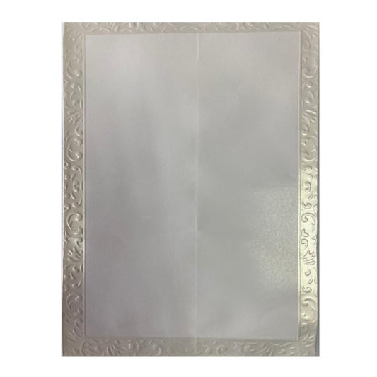 Invitees Floral Emboss Border Cream Glossy Envelope 6x9Inch | Tanzania