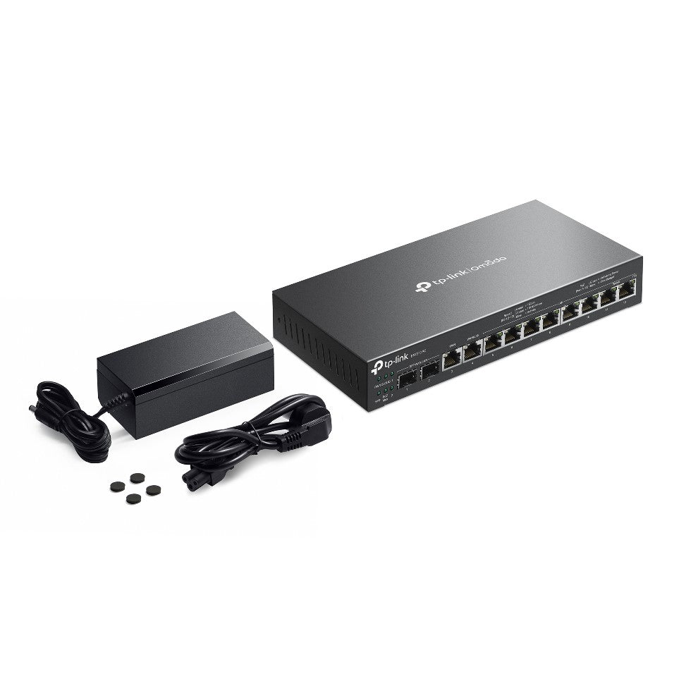 TP-LINK Omada 3-in-1 Gigabit VPN Gateway, 8 PoE+, 4 WAN Ports ER7212PC
