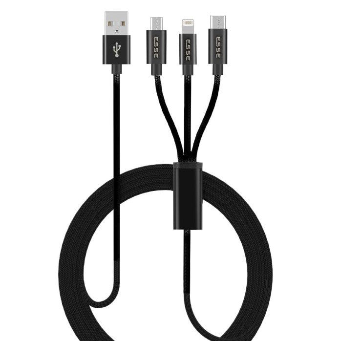 ESSE USB to Lightning, Type-C, Micro, 1m Charging Cable | Tanzania