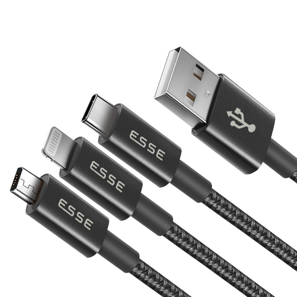 ESSE USB to Lightning, Type-C, Micro, 1m Charging Cable | Tanzania