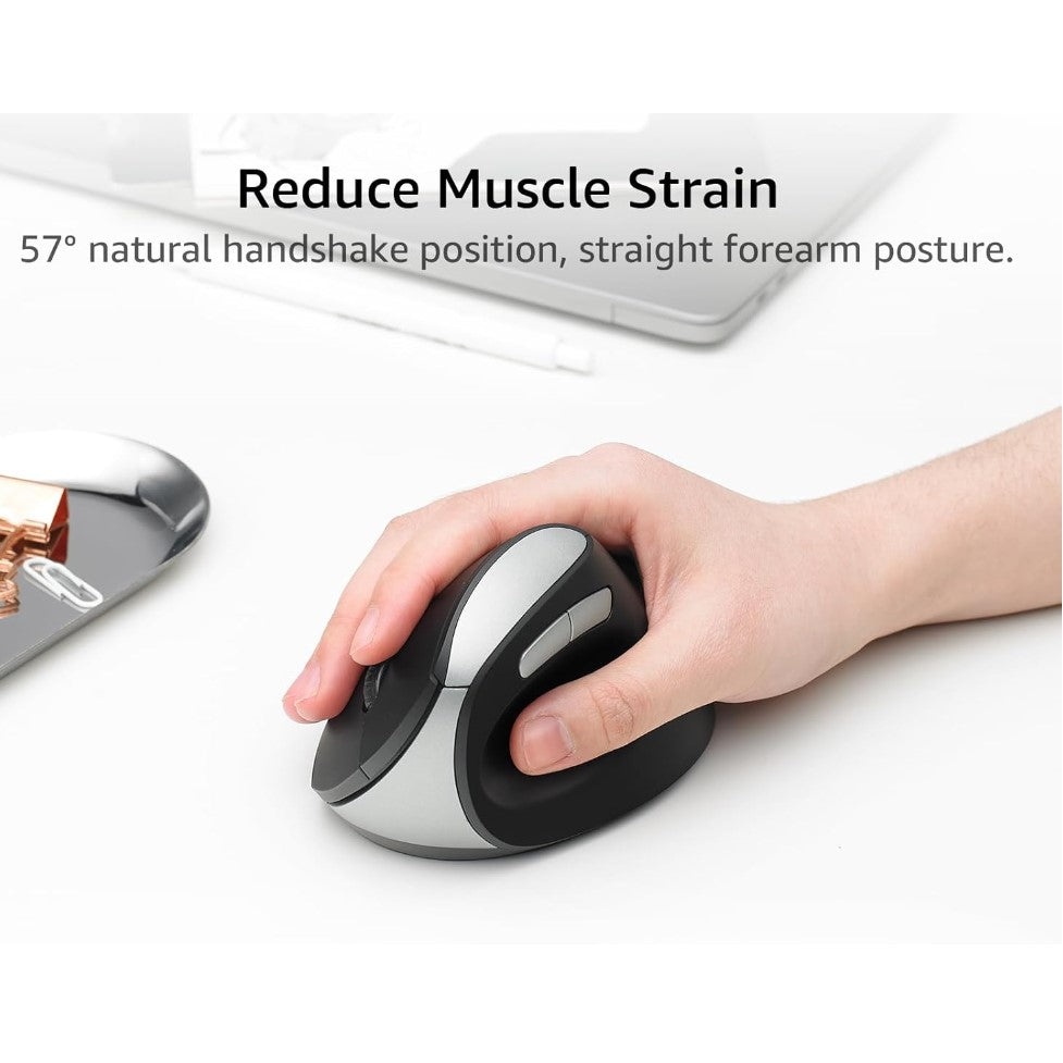 RAPOO EV250-Silent, Vertical Ergonomic Wireless Mouse