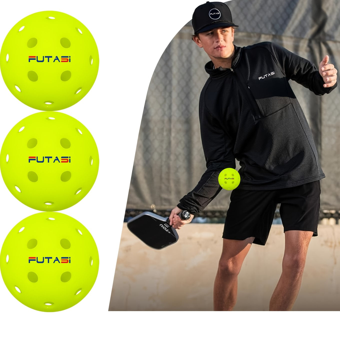 FUTASI Outdoor Frosted Pickleballs, 3pc Tin | Pickleball in Tanzania