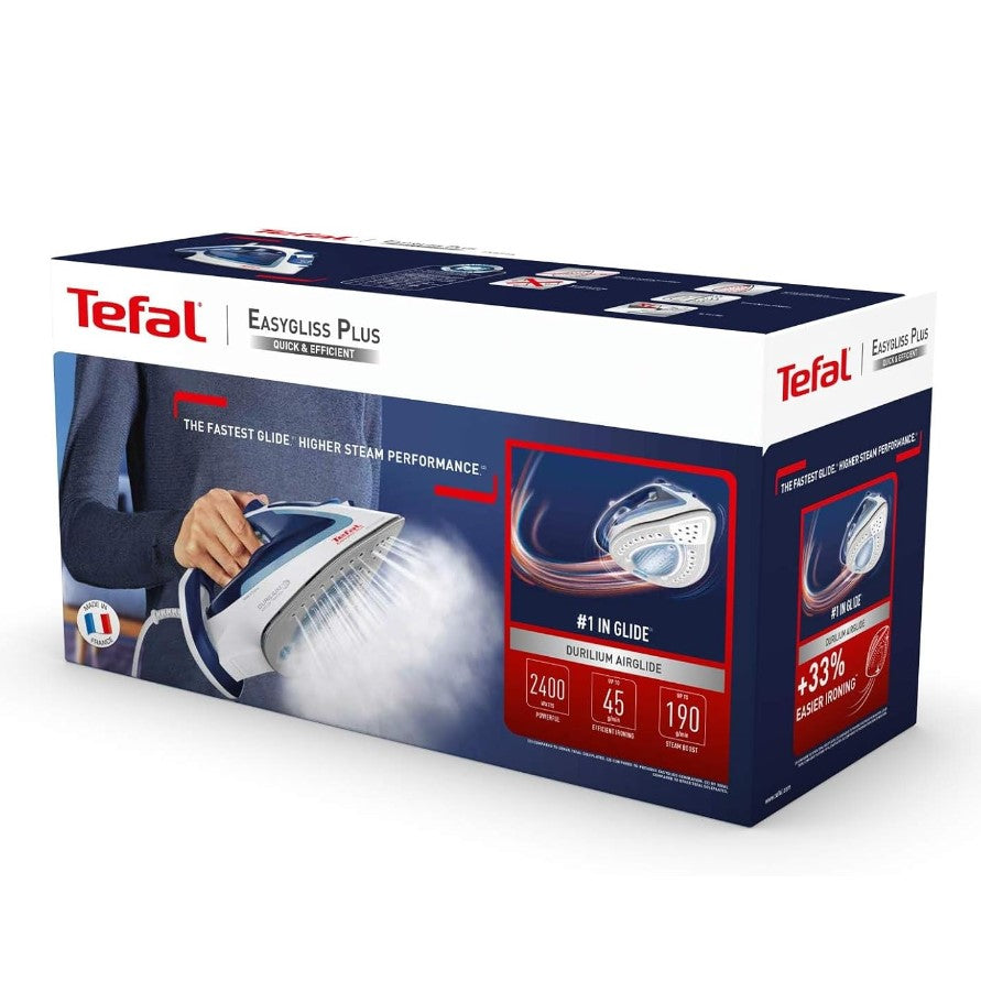 TEFAL EasyGliss Plus Durilium AirGlide Soleplate Steam Iron FV5715M0