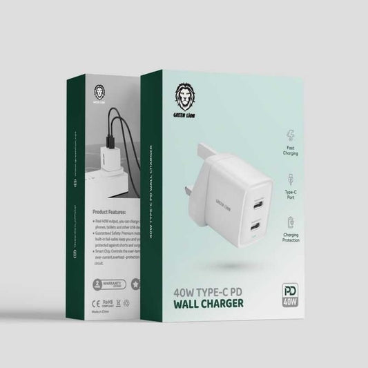 GREEN LION 40W Type-C PD Wall Charger | Charging adapter in Tanzania