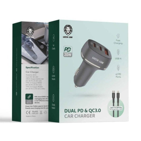 GREEN LION USB-A, PD Type-C Car Charger | Charging adapter in Tanzania